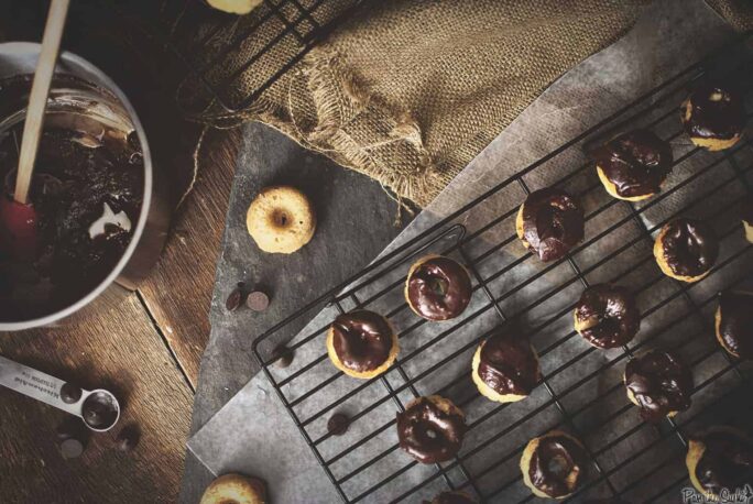 Dipped Peanut Butter Chocolate Donuts | Kita Roberts PassTheSushi.com
