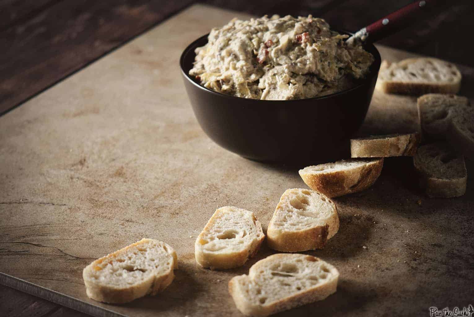 Slow Cooker Lemon Artichoke Dip | Kita Roberts PassThe Sushi.com