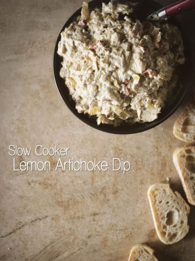 SLOW COOKER LEMON ARTICHOKE DIP