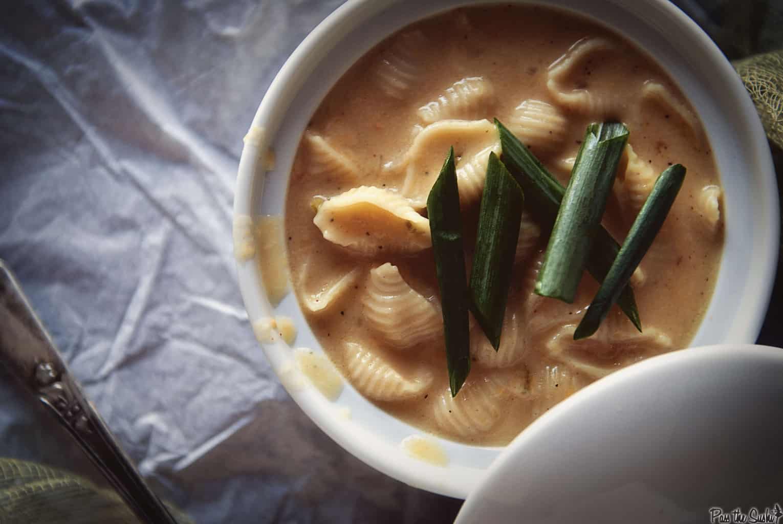 Mac and Cheese Soup | Kita Roberts PassTheSushi.com