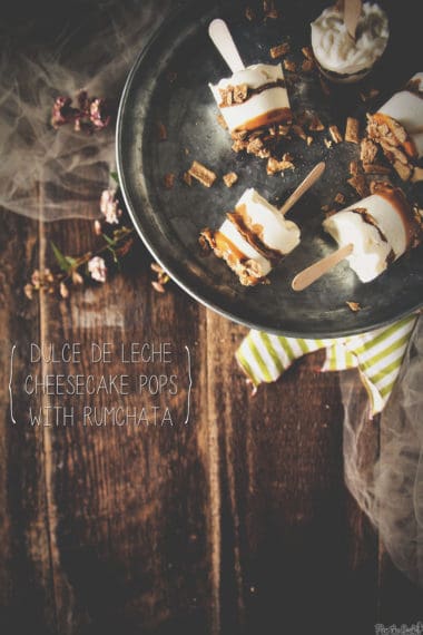 Dulce de Leche Cheesecake Pops with RumChata | PassTheSushi.com