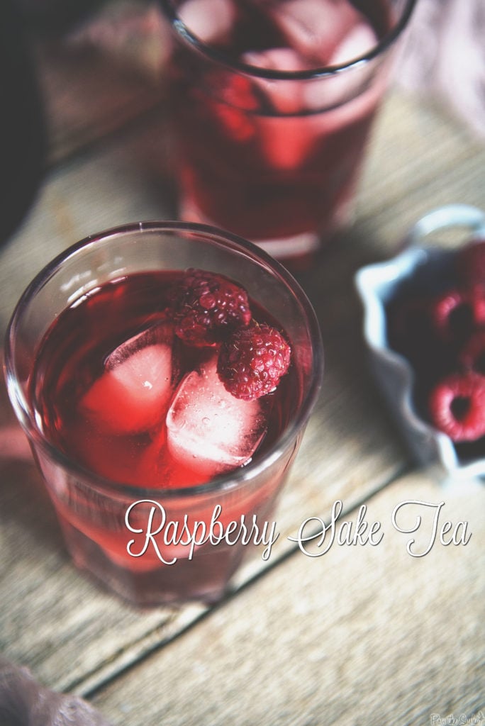 Raspberry Sake Tea Cocktail | Kita Roberts PassTheSushi.com