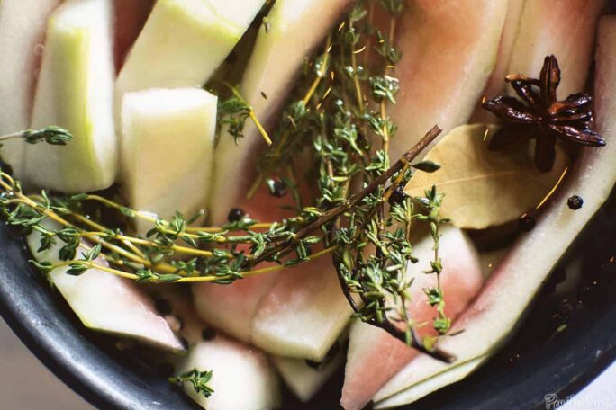 Peil de Sandia aka Pickled Watermelon Rind | Kita Roberts PassTheSushi.com