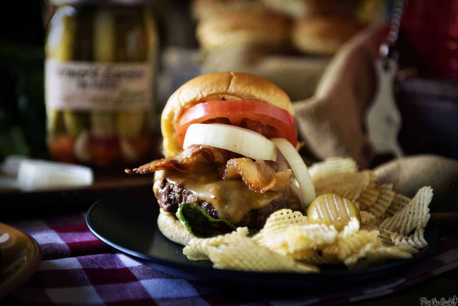 Roasted Garlic Butter Burgers | Kita Roberts PassTheSushi.com
