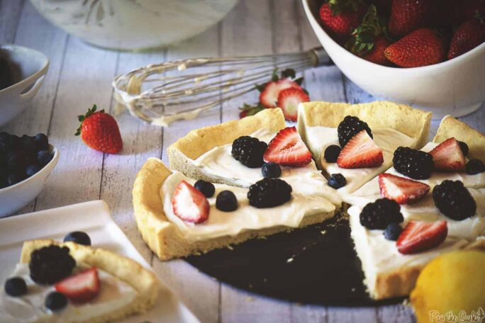 Berry Tart with Lemon Cookie Crust | Kita Roberts PassTheSushi.com