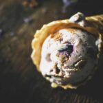 Roasted Blueberry Graham Cracker Crumble Frozen Yogurt | Kita Roberts PassTheSushi.com