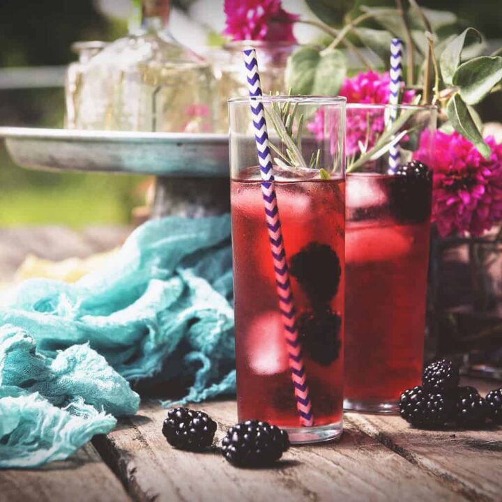 Rosemary Blackberry Cocktail | Kita Roberts PassTheSushi.com