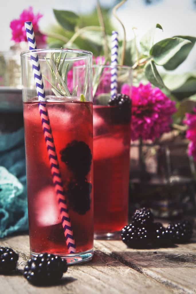 Rosemary Blackberry Cocktail | Kita Roberts PassTheSushi.com