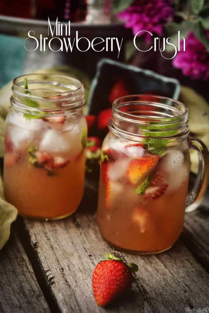 Mint Strawberry Crush Cocktail | Kita Roberts PassTheSushi.com