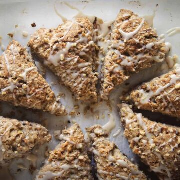 Banana Bread Scones with Maple Glaze | Kita Roberts PassTheSushi.com