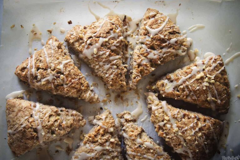 Banana Bread Scones with Maple Glaze