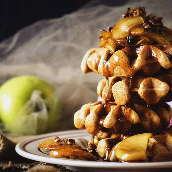 Apple Pie Waffles | Kita Roberts PassTheSushi.com