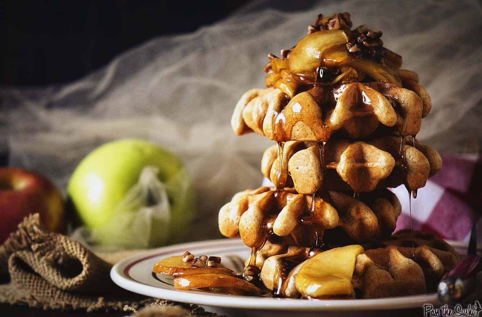 Apple Pie Waffles | Kita Roberts PassTheSushi.com
