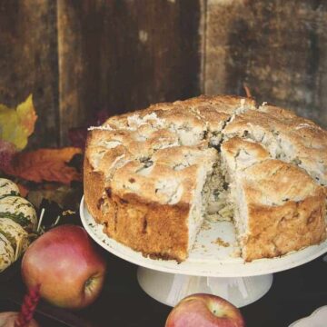 Irish Apple Cake with Boozy Custard | Kita Roberts PassTheSushi.com