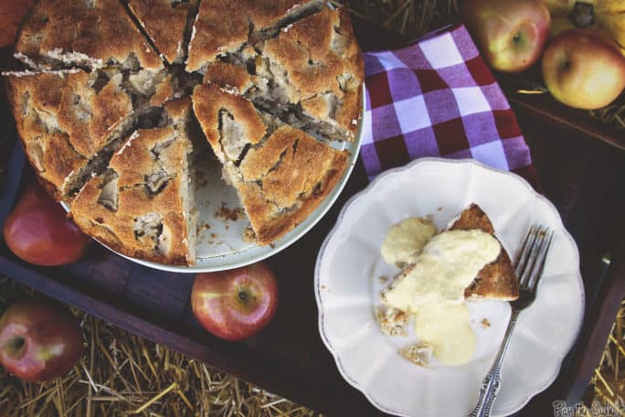 Irish Apple Cake with Boozy Custard | Kita Roberts PassTheSushi.com