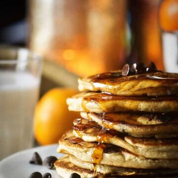 Oatmeal Chocolate Chip Pancakes | Kita Roberts PassTheSushi.com