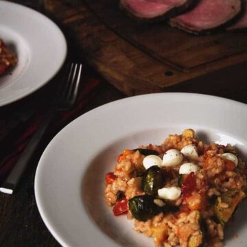 Oven Roasted Fall Veggie Risotto | Kita Roberts PassTheSushi.com