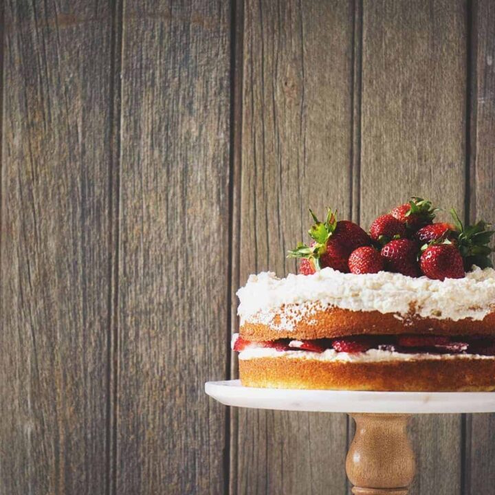 Strawberry Layer Cake | Kita Roberts PassTheSushi.com