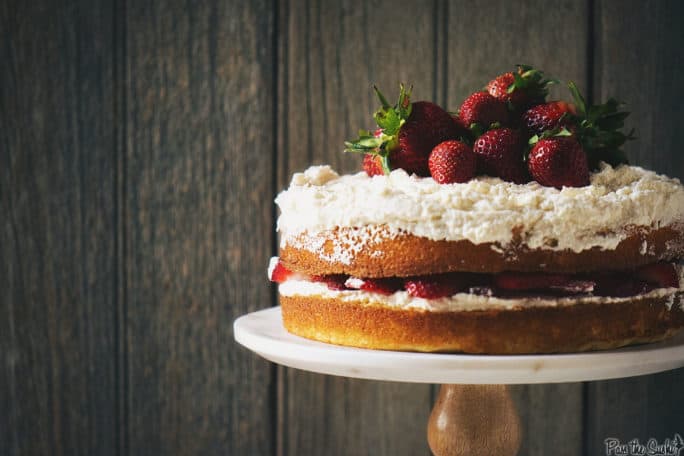 Strawberry Layer Cake | Kita Roberts PassTheSushi.com