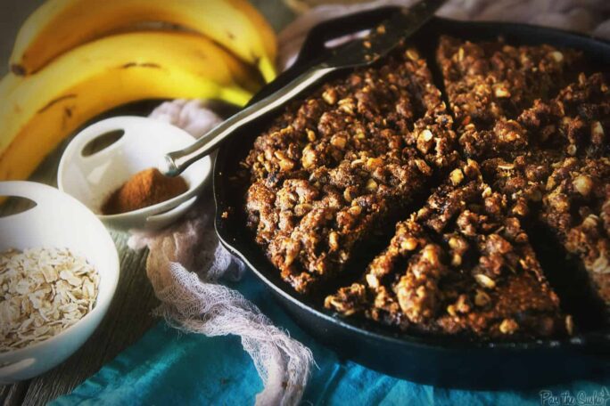 Skillet Banana Crumb Cake | Kita Roberts PassTheSushi.com