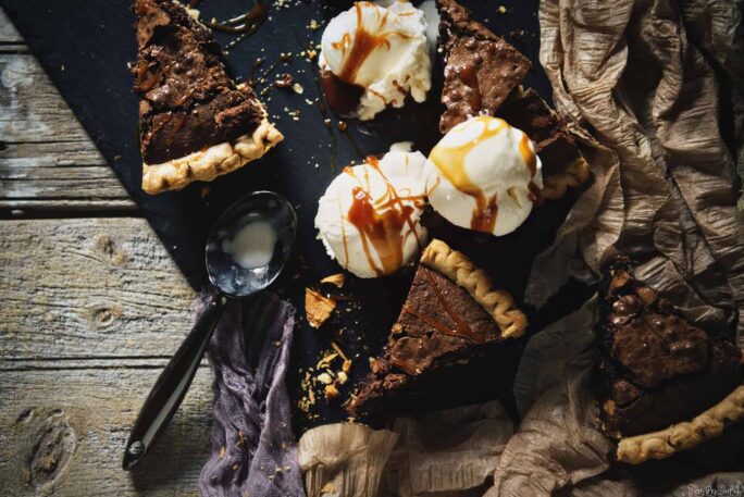 Brownie Walnut Pie Recipe | Kita Roberts PassTheSushi.com