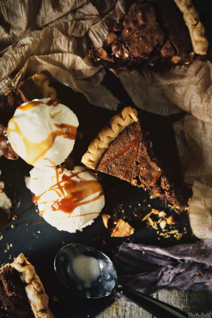 Brownie Walnut Pie Recipe | Kita Roberts PassTheSushi