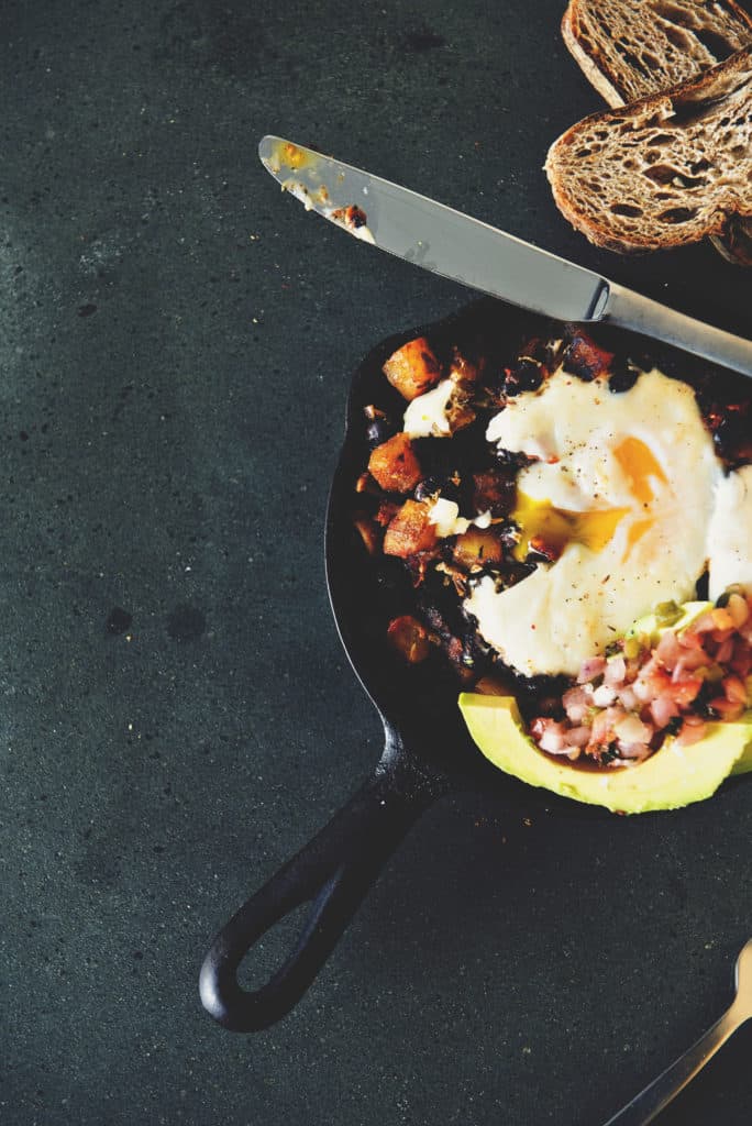 Healthy Tex-Mex Hash Browns with Eggs | Kita Roberts PassTheSushi.com