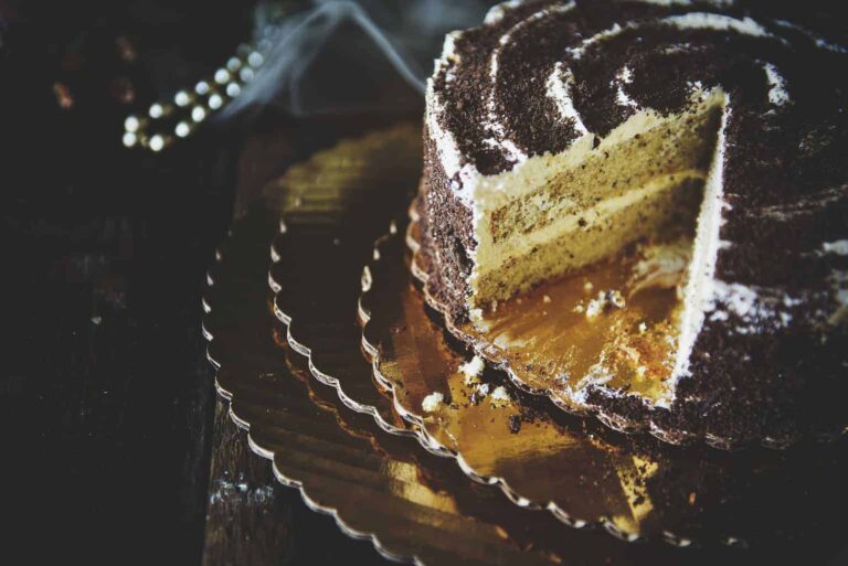 Homemade Hazelnut Cake with Marshmallow Frosting