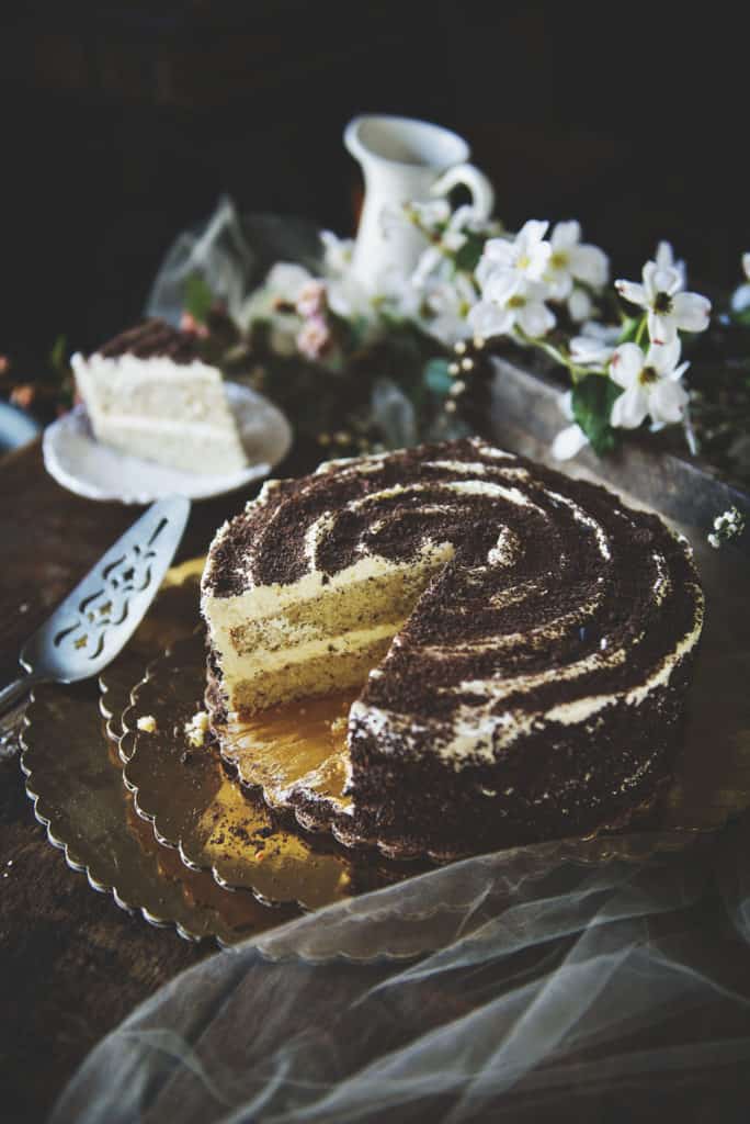 Homemade Hazelnut Cake with Marshmallow Frosting | Kita Roberts PassTheSushi.com