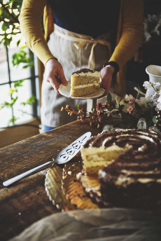 Homemade Hazelnut Cake with Marshmallow Frosting | Kita Roberts PassTheSushi