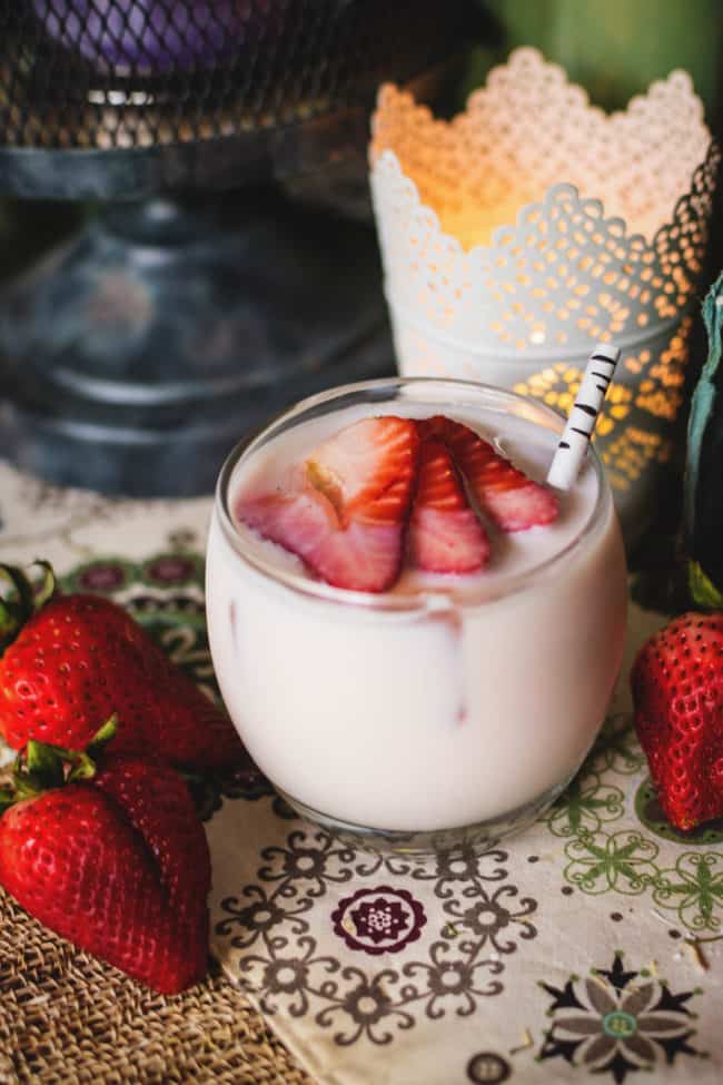 A fun and light cocktail made with coconut milk and tequila