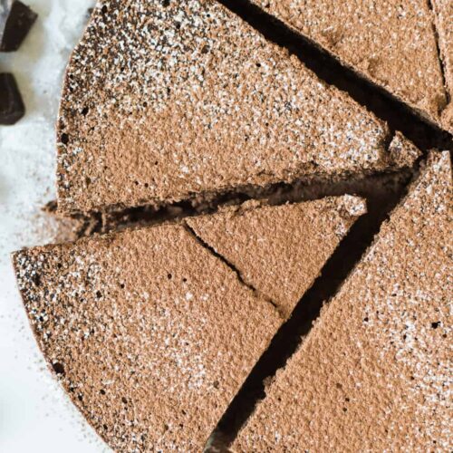 Cinnamon Spiked Flourless Chocolate Cake | Kita Roberts PassTheSushi.com