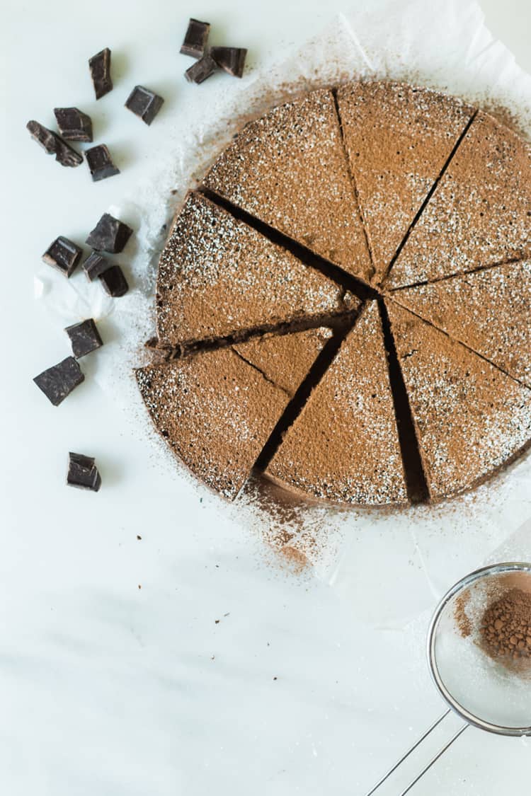 Cinnamon Spiked Flourless Chocolate Cake | Kita Roberts PassTheSushi.com