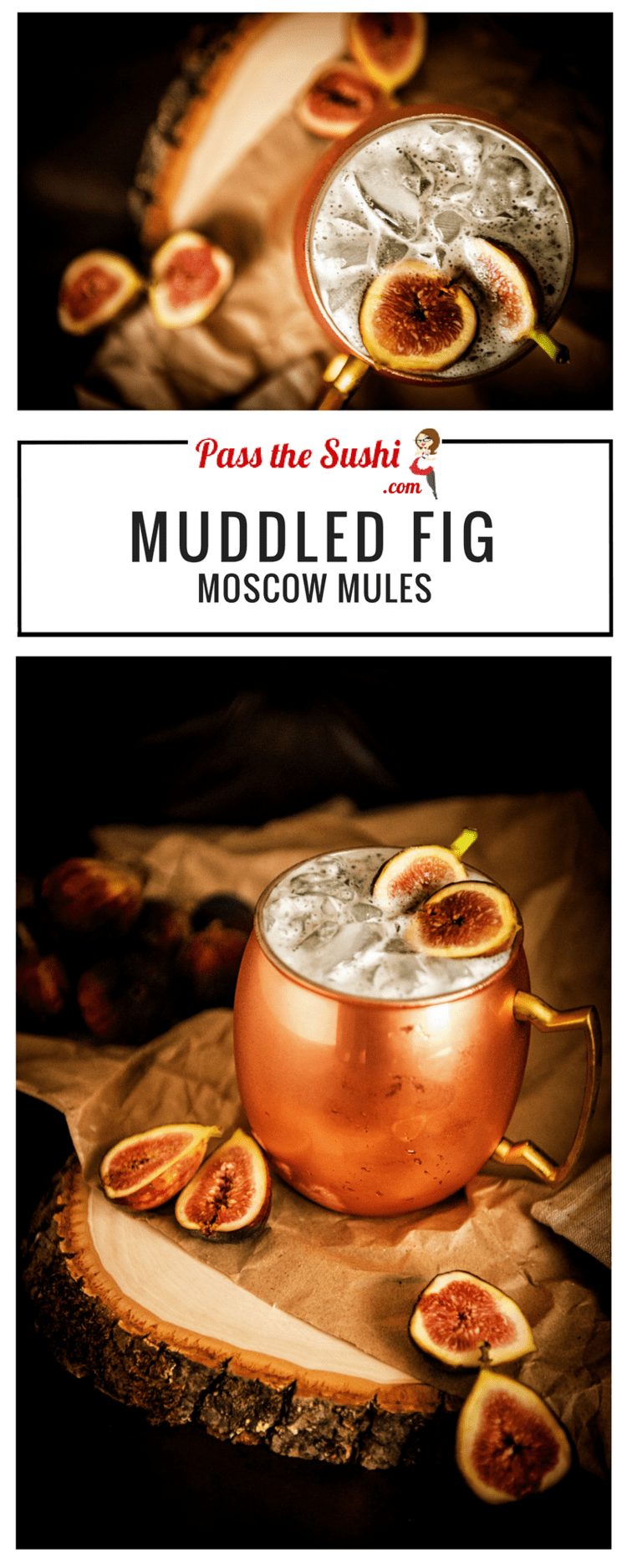 Muddled Fig Moscow Mule | I am OBSESSED with figs! And not wanting any of the bounty to go to waste, I added a few of the bad boys to my happy hour libation to create a fun seasonal Moscow Mule