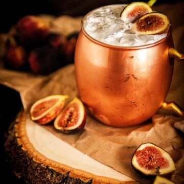 Muddled Fig Moscow Mule Cocktail | Kita Roberts PassTheSushi.com