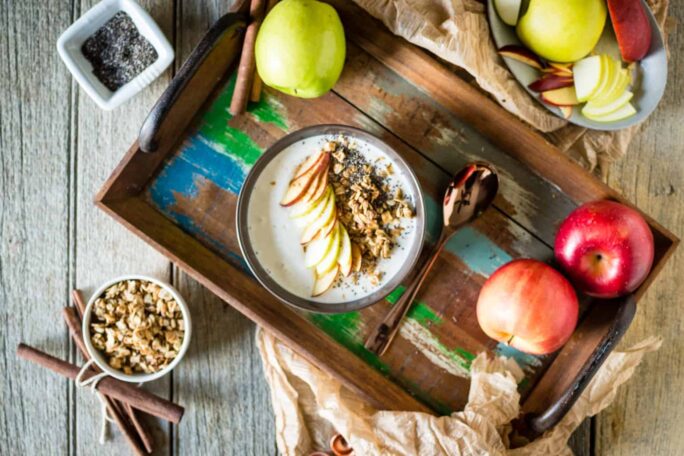 Chai Spice Apple Smoothie Bowl | Kita Roberts PassTheSushi.com