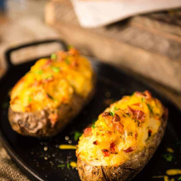 Twice Baked Potatoes with Bacon - Pass The Sushi