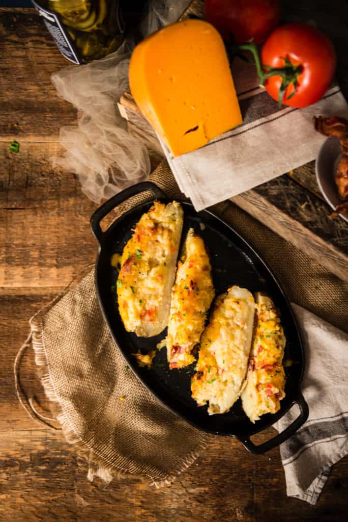 Twice Baked Potatoes with Bacon | Kita Roberts PassTheSushi.com