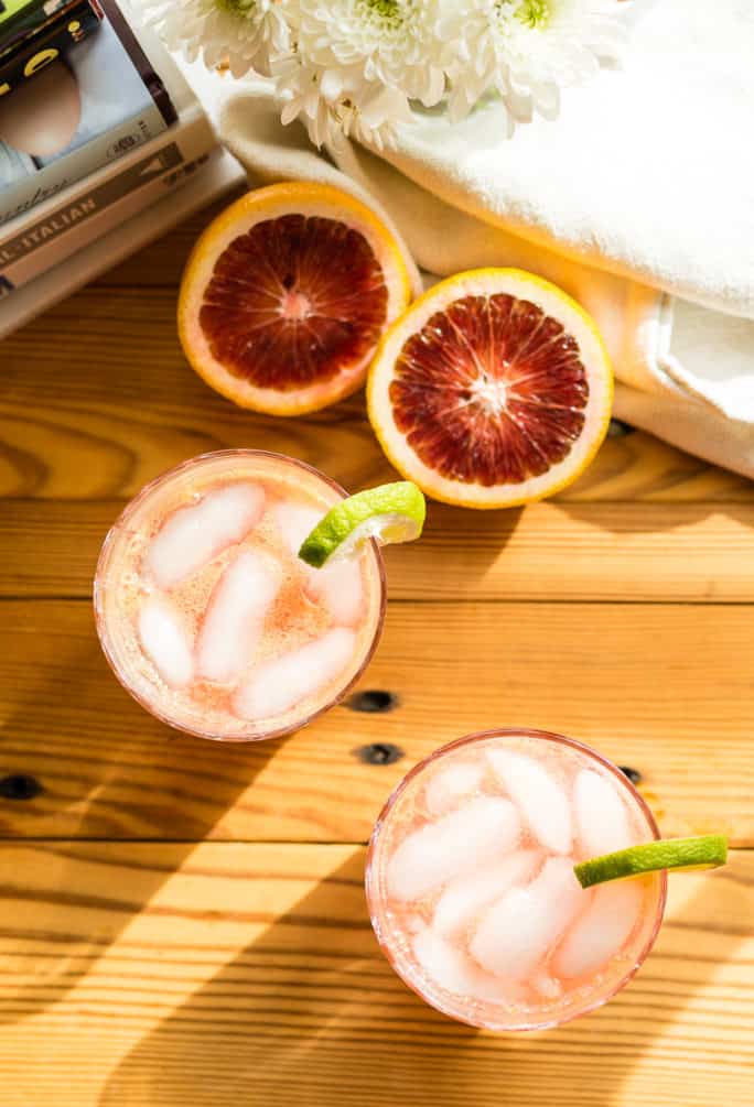 Blood Orange Paloma Spritzer | Kita Roberts PassTheSushi.com