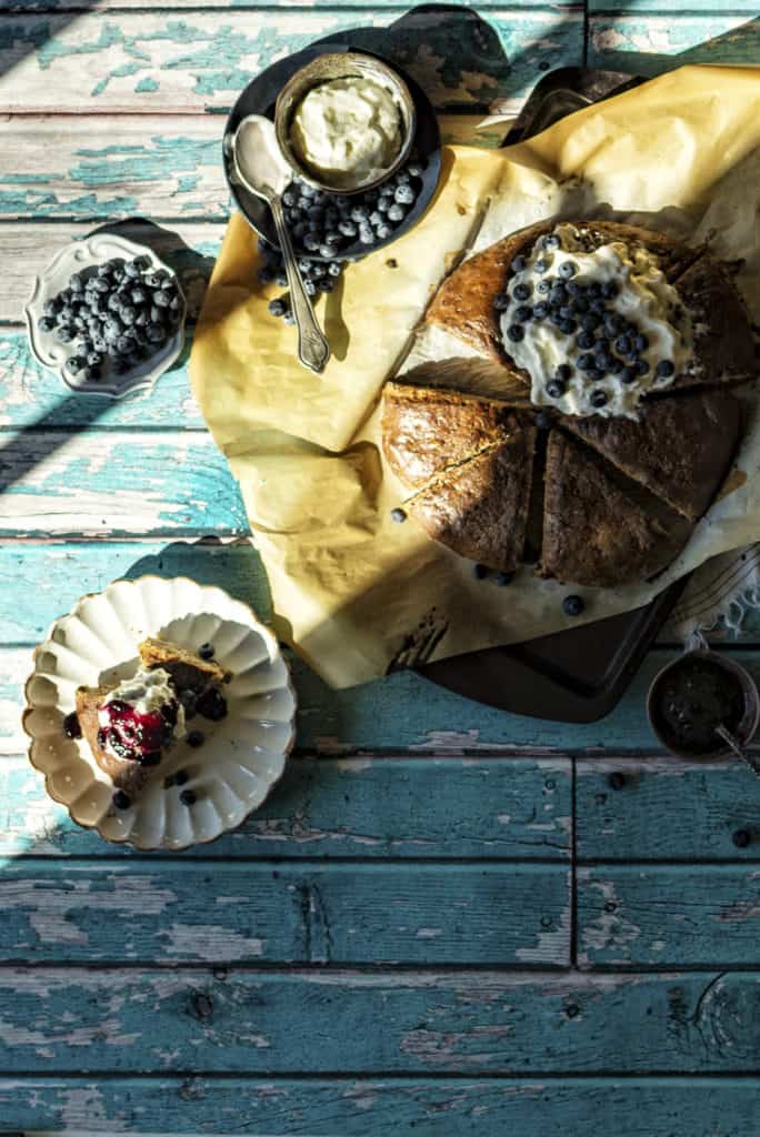 Toasted Coconut Blueberry Banana Bread Scones | Kita Roberts PassTheSushi.com