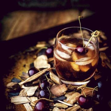 Smoked Cherry Old Fashioned Cocktail | Kita Roberts PassTheSushi.com