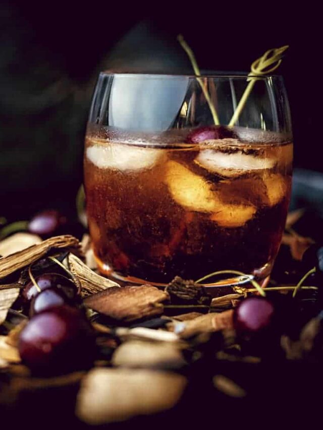 Smoked Cherry Old Fashioned Cocktail Story - Pass The Sushi