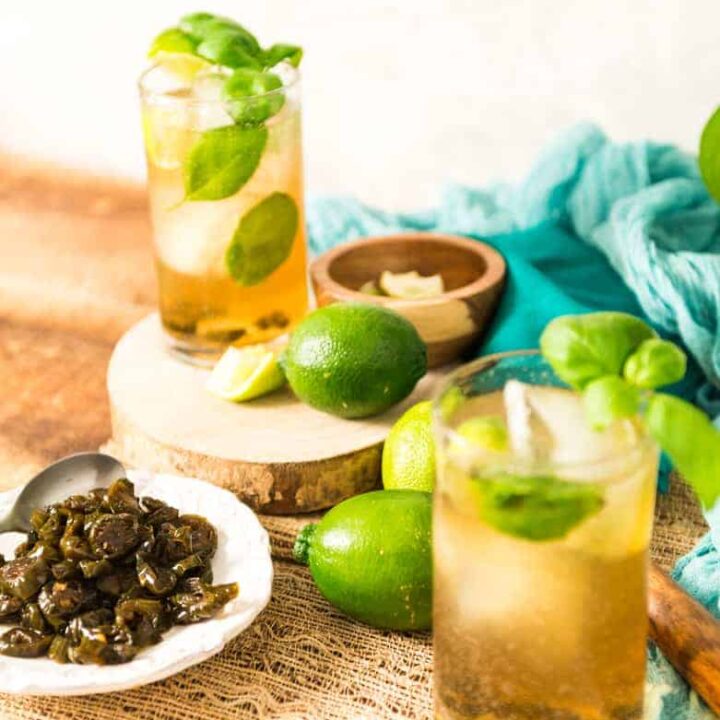 Basil Mojito with Candied Jalapenos Recipe Kita Roberts PasstheSushi.com