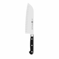 Zwilling J.A. Henckels 31120-183 Professional"S" Hollow Edge Santoku Knife 7-inch Black/Stainless Steel