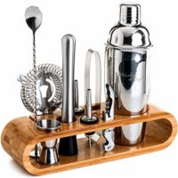 Mixology Bartender Kit: 10-Piece Bar Tool Set with Stylish Bamboo Stand - Perfect Home Bartending Kit and Cocktail Shaker Set For an Awesome Drink Mixing Experience - Exclusive Cocktail Recipes Bonus