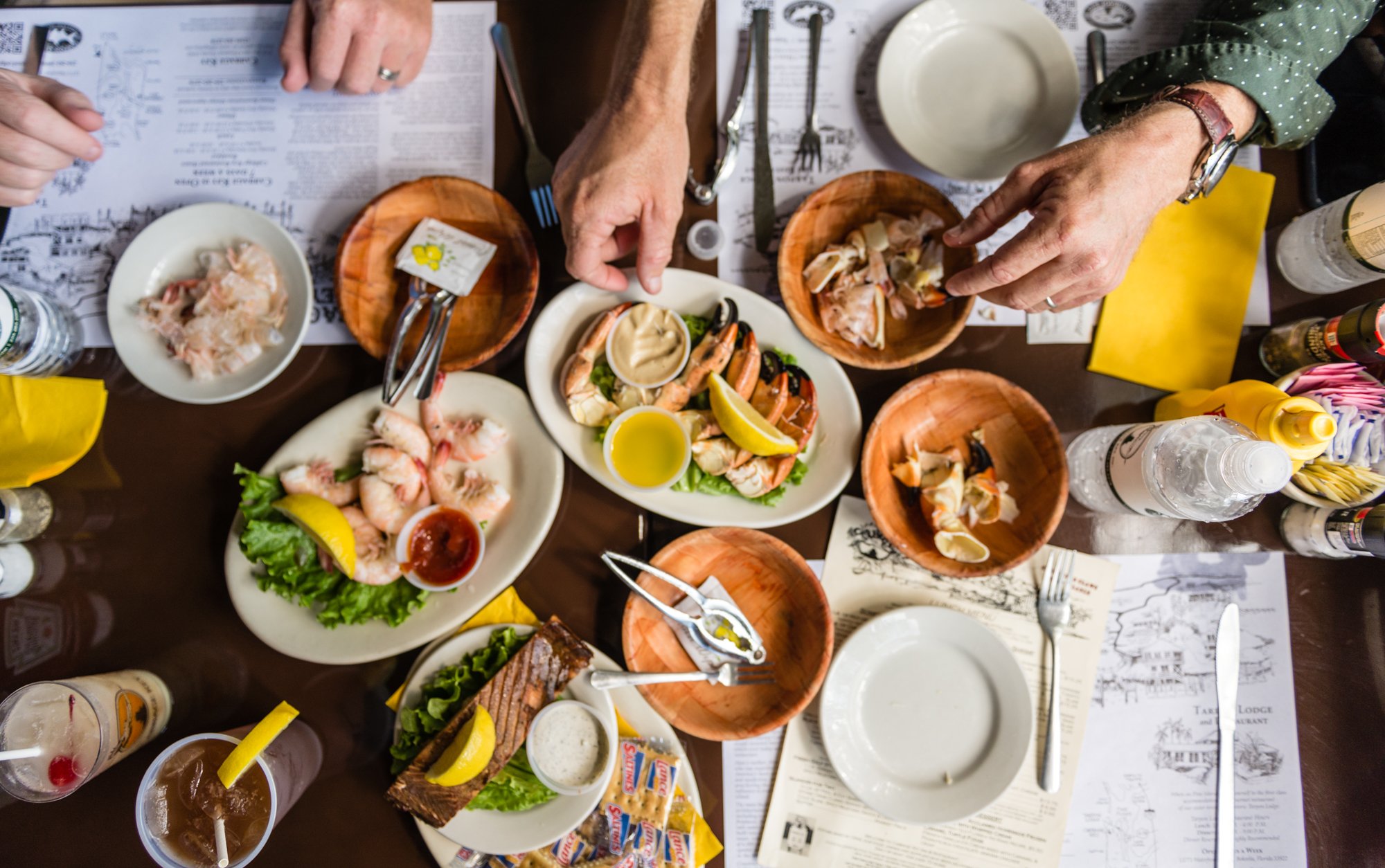 Stone crab, shrimp, and smoked salmon at Cabbage Key | What to Expect at Cabbage Key