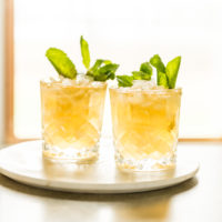 Easy lemon mint julep with homemade mint simple syrup