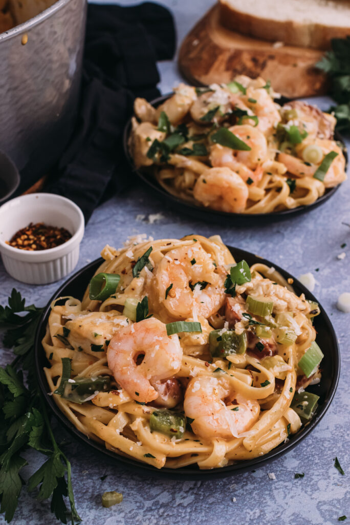 Cajun Chicken, Shrimp, and Sausage Pasta