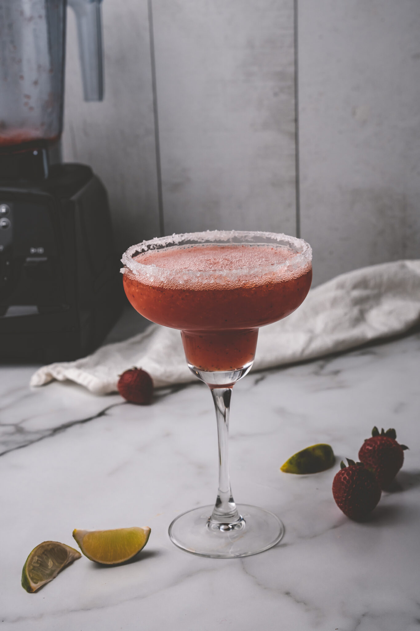 Frozen Strawberry Margaritas for One Cocktail Recipe