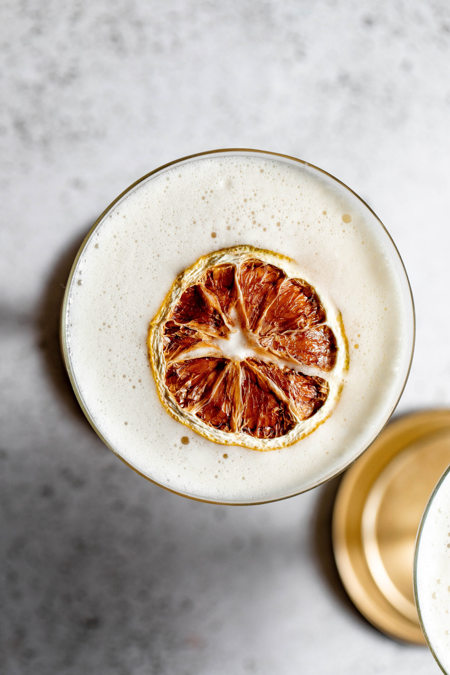 Overhead shot of this cocktail recipe. 